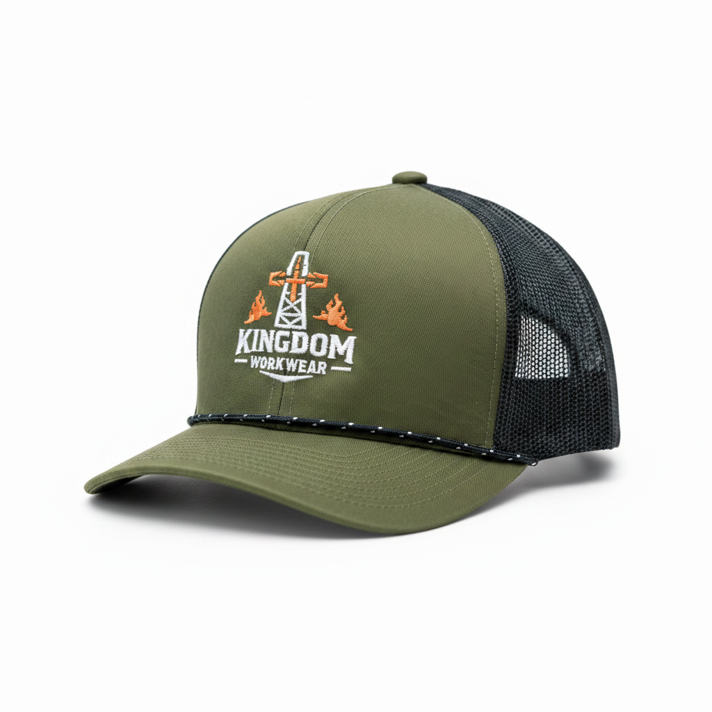 Olive Green Cap White Background